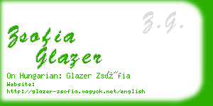 zsofia glazer business card